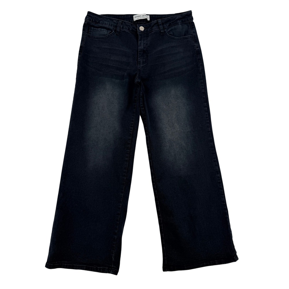 GOGO JEANS Wide Leg Collection Dark Wash Stretch Women Sz 13/31 Denim Jeans Y2K